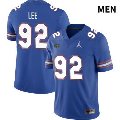 Men's Florida Gators #92 Jalen Lee NCAA Jordan Brand Royal NIL 2022 Authentic Stitched College Football Jersey KDR4462PB